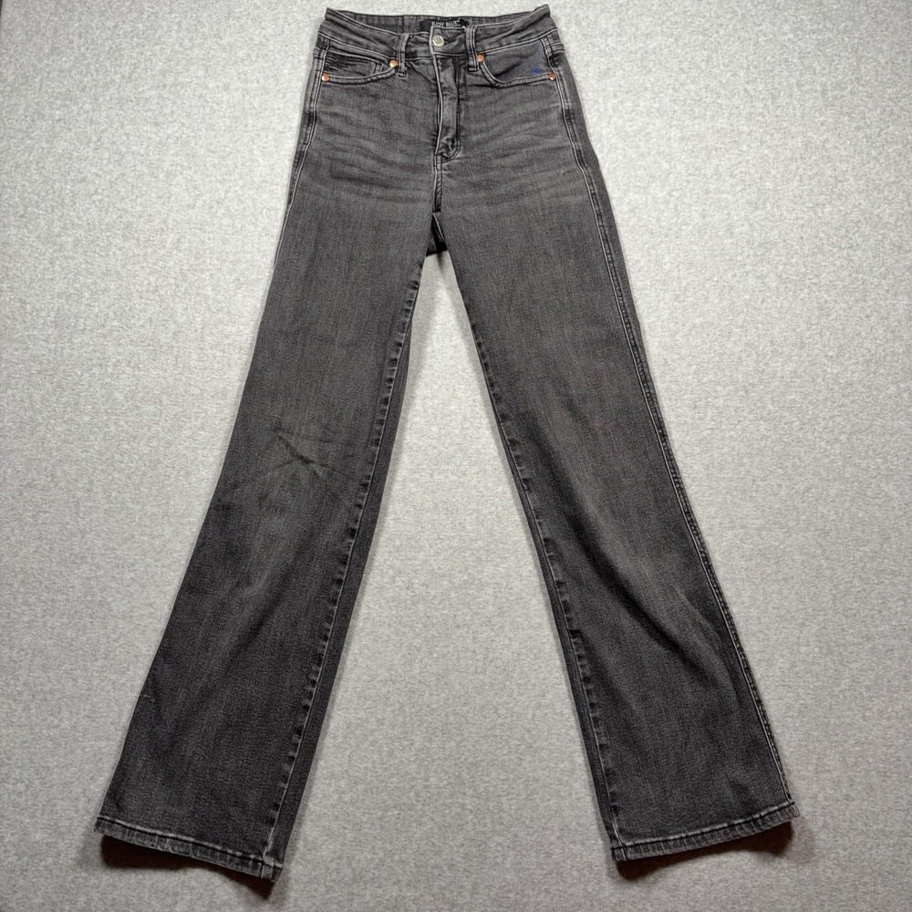 Judy Blue Jeans Womens 0/24 Gray High Rise Straight Fit Stretch Denim JB80677